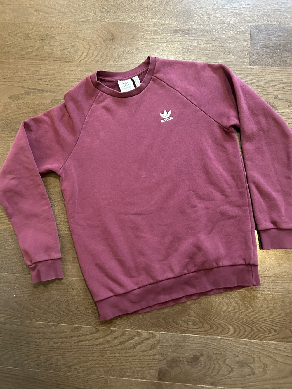 Adidas Originals Burgundy Trefoil Crewneck Sweatshirt Size S Maroon